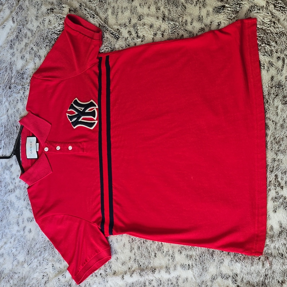 MENS GUCCI NY YANKEE POLO SZ M